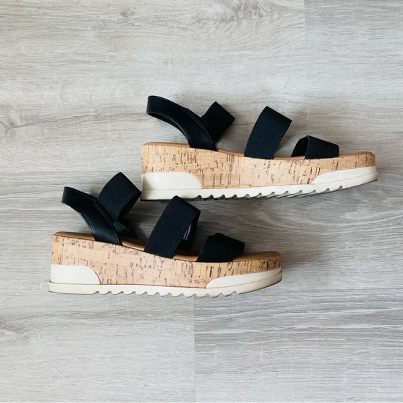 Universal Thread Elliot Strappy Platform Sandals Black Sz 8 - Picture 3 of 8